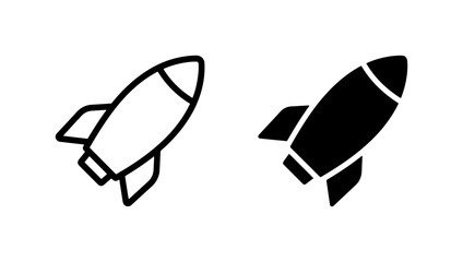 Rocket Ship Icons, Space Exploration Vector Graphics, Futuristic Launch Symbols, Sci-Fi Adventure Design Elements © Sonia
