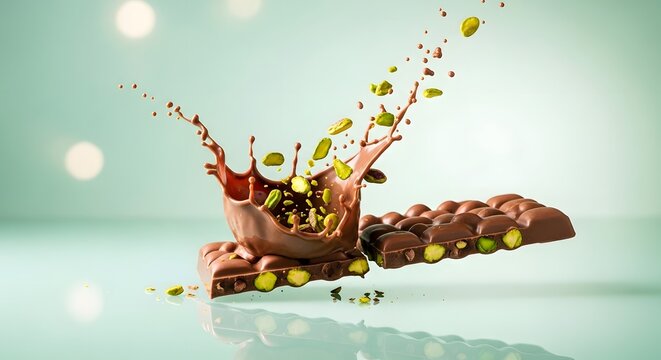 Crown cake with green leaves explosion