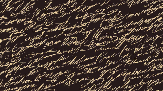 Abstract pattern of calligraphic lines. Light italic strokes on a dark background, vector style, dense markup.