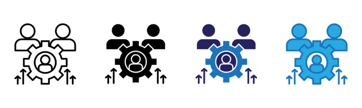 Leadership Icon Multi Style Vector Illustration