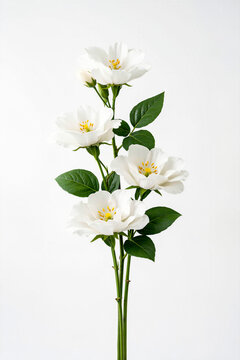 white flowers on a white background