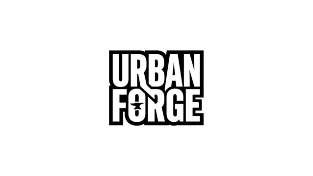 Urban Forge Logo Design with Anvil Symbol