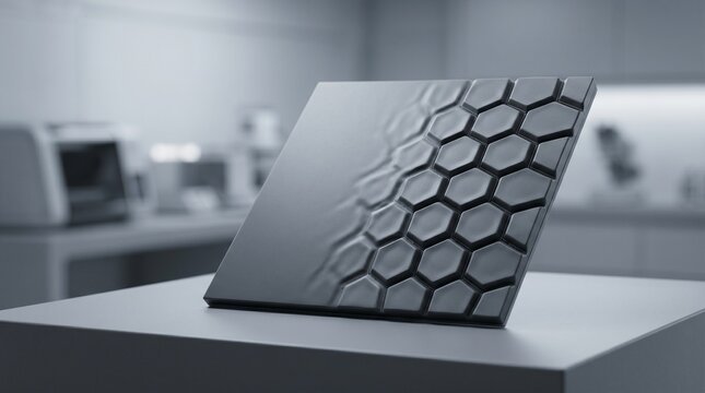 Programmable material tile changing from flat surface to raised texture
