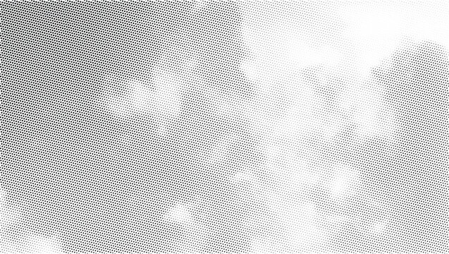 Halftone background pattern. Grain texture polka dots on white background. Halftone noise gradient dot art speck distressed banner. Retro dots