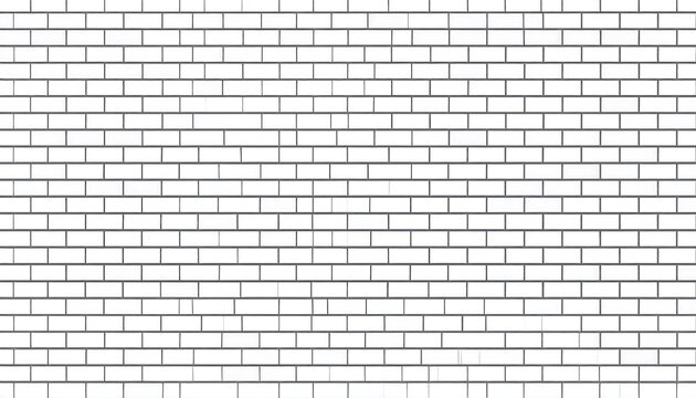 A flat, evenly lit surface composed of rectangular, white bricks with dark gray mortar lines between them. The brickwork forms a complete pattern