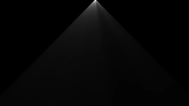 Dramatic white spotlight beam on black background, cinematic stage lighting effect for presentations and overlays