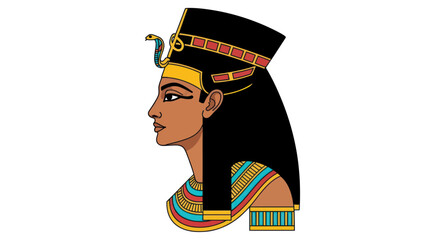 Egyptian Queen Profile Portrait Illustration © Biru