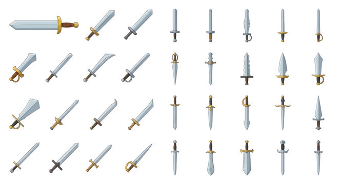 Collection of Medieval Swords and Fantasy Weapons