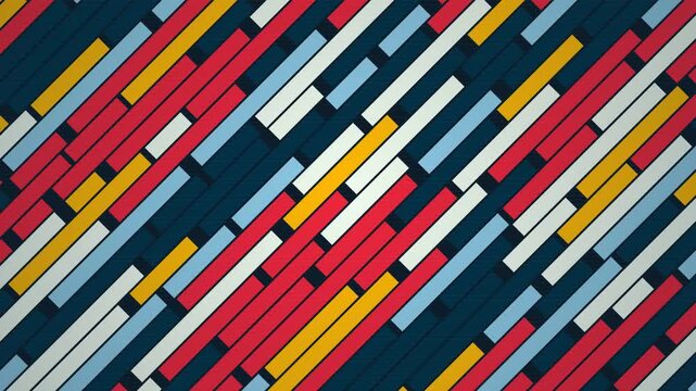 Abstract motion background featuring vibrant colorful diagonal lines in a dynamic geometric pattern 