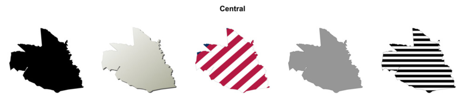 Central (Alaska) blank outline map