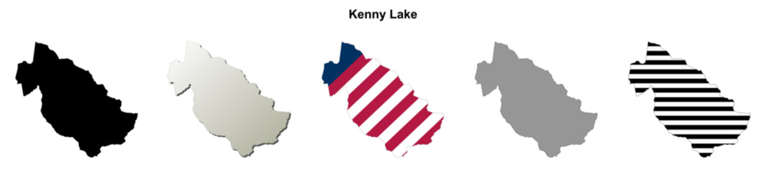 Kenny Lake (Alaska) blank outline map