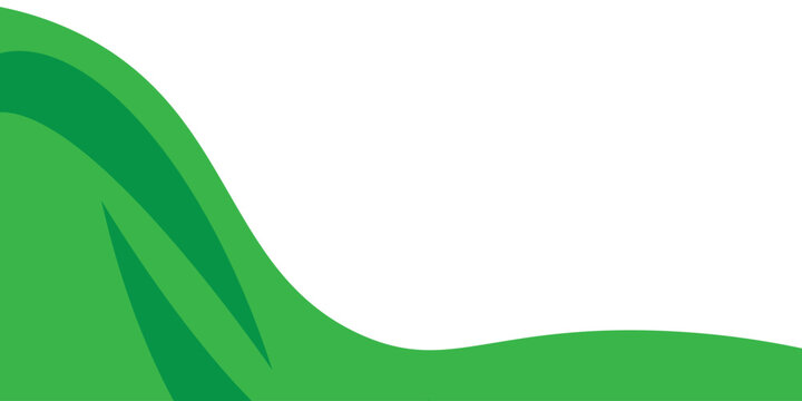 Green banner background. Green abstract header with rounded lines for web banner or poster.