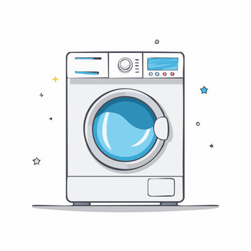 Front-loading washing machine illustration