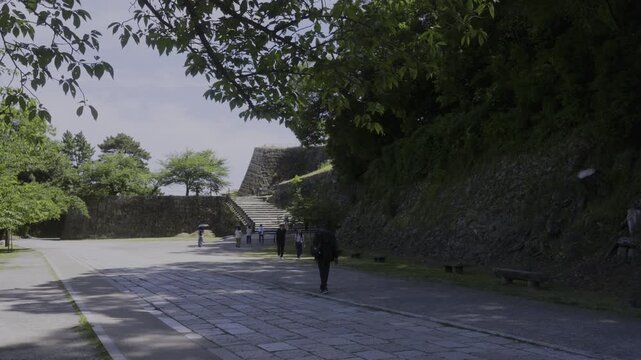 Stone Walls at Kura‑no‑maru, Wakayama Castle, Wakayama City, Japan「和歌山城の石垣・蔵の丸」和歌山県和歌山市