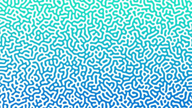 Abstract Mint Green and Blue Gradient Turing Pattern Background