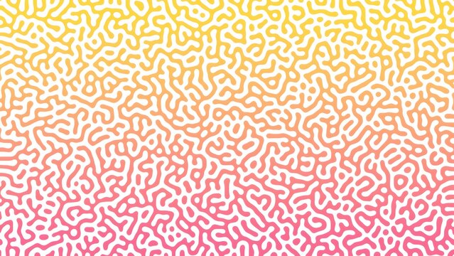 Abstract Yellow and Coral Pink Gradient Turing Pattern Background