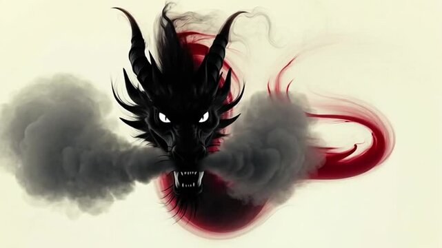 Dark Dragon Smoke Background - High Res