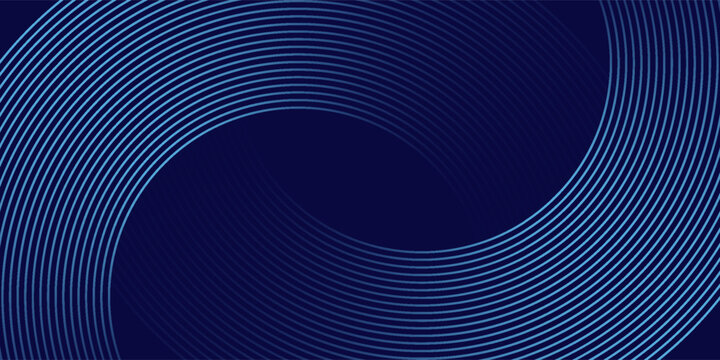 Abstract blue glowing geometric lines modern shiny blue circle lines pattern. suit for media product design