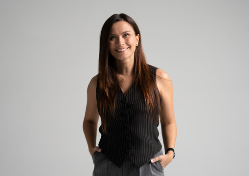 Classic portrait of business woman isolated studio portrait.