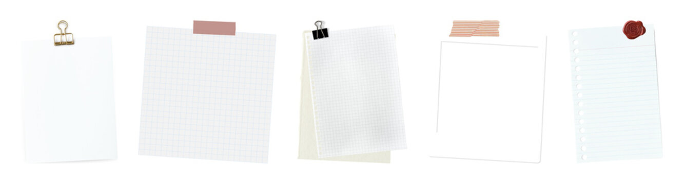 PNG Assorted paper sheets collection on transparent background