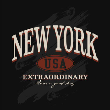 Vintage typography college varsity slogan print for graphic tee t shirt or sweatshirt - Vector