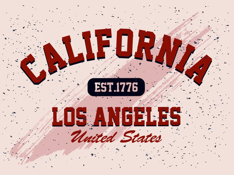Vintage typography college varsity slogan print for graphic tee t shirt or sweatshirt - Vector