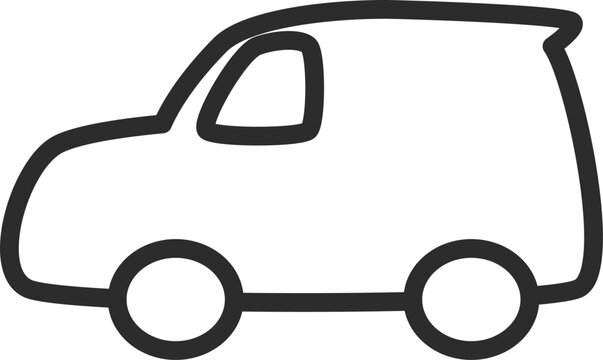 City Hatchback Car Micro Eco Vehicle Transport Outline Icon