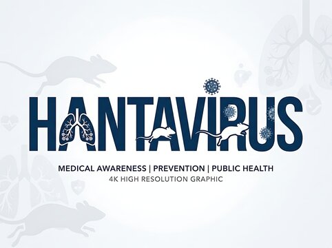 Highresolution graphic illustration about hantavirus awareness prevention and public health information