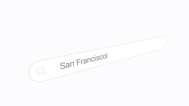 Typing San Francisco In The Internet Search Engine