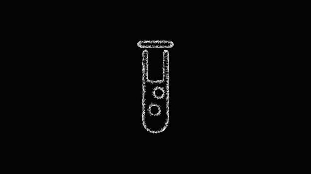 Sketch test tube icon animation - smooth progressive reveal