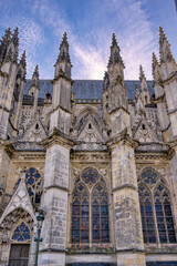 Obraz premium Orleans Cathedral is a Catholic cathedral church dedicated to the Holy Cross in the city of Orleans, in the Loiret department.