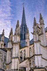 Fototapeta premium Orleans Cathedral is a Catholic cathedral church dedicated to the Holy Cross in the city of Orleans, in the Loiret department.