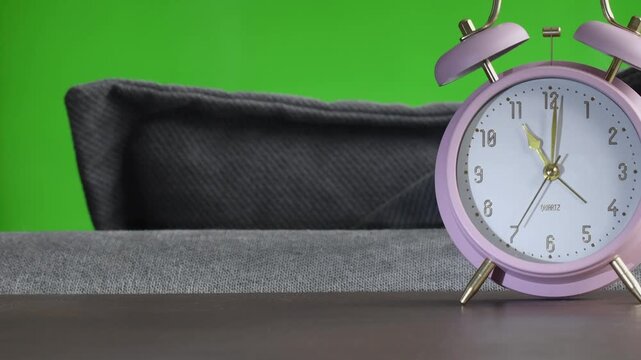 Change clock forward one hour for Spring forward Daylight Saving Time with green screen backdrop