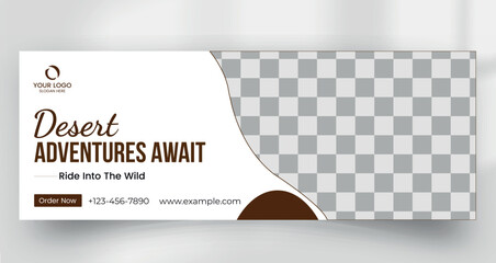 Desert adventure tour banner template with off road car safari  © Mahfujur Rahman Mila