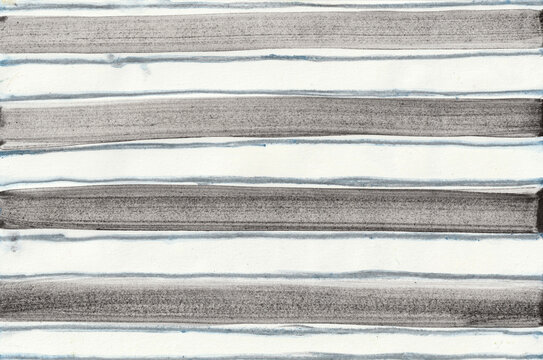 Fondo de acuarela de l&iacute;neas. Rayas horizontales en acuarela. Fondo vintage. Hecho a mano con textura real. Efecto diluido en tonos azules y negros