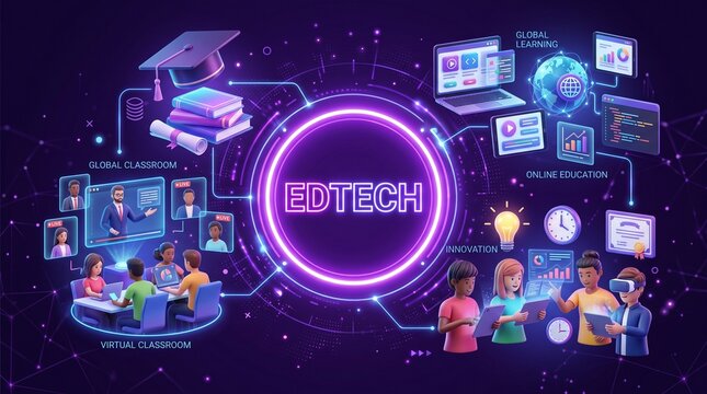 EdTech Online Learning Platform with Virtual Classroom, AR Education and Digital Innovation
