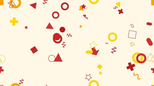 Memphis Style Geometric Pattern Abstract Background Illustration