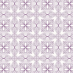 Fototapeta premium Elegant abstract symmetrical tile ornament background in lavender tones