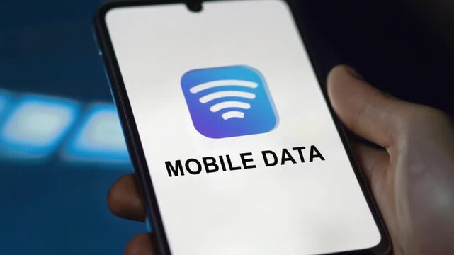 Mobile data on a mobile phone.