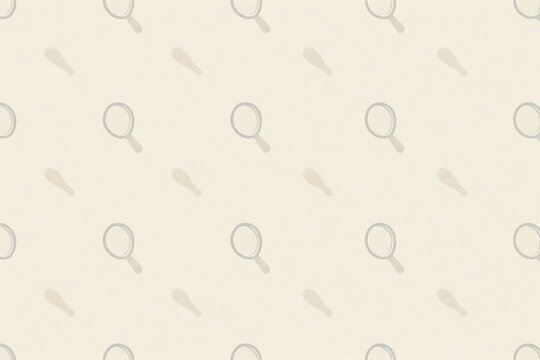 A seamless ceramic spoon icon pattern illustration background scattered evenly on pale oat