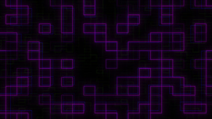 Obraz premium Futuristic purple square matrix forming layered digital texture 