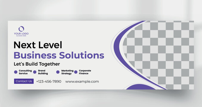 Next level corporate business solutions web banner template
