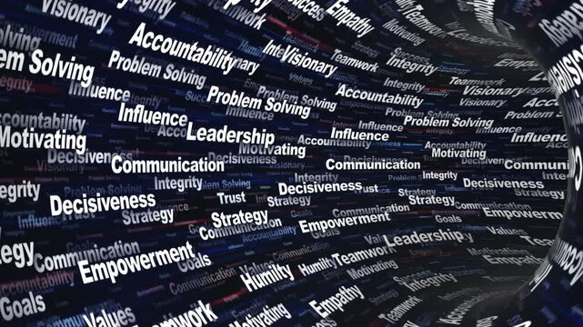 LEADERSHIP Keywords Animation on Tunnel Walls, Background, Loop
