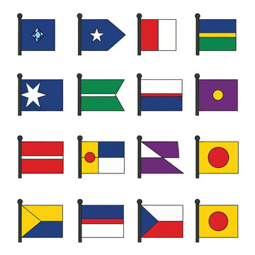 Collection of various national flags 1.