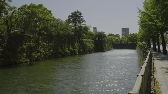 Moat of Wakayama Castle, Wakayama City, Japan「和歌山城の堀」和歌山県和歌山市