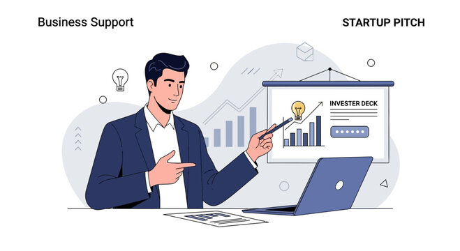 Startup Pitch Presentation: Business Growth Strategy and Investor Deck Analysis