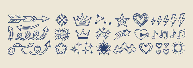 celestial star symbol collection, minimalist cosmic galaxy icons, clean star shape sketch, modern sky art set, simple magic star graphic, night sky icon set, premium vector star set celestial, star, s © Geetaroy