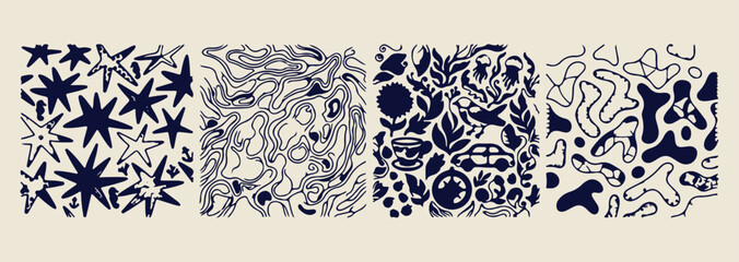 botanical jungle pattern art, lush rainforest foliage design, minimalist tropical leaf texture, clean nature plant illustration, premium vector jungle graphic, seamless floral pattern art, modern orga © Geetaroy