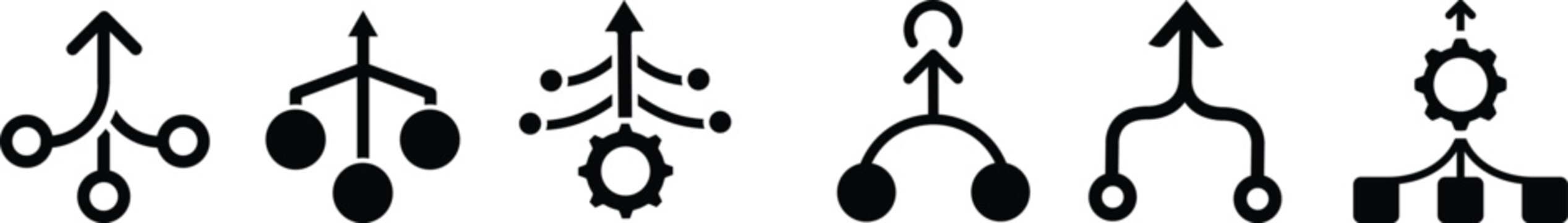 Consolidation icon, vector in flat style. Merge symbol isolated on transparent background. Simple consolidation abstract icon in black symbol for website design, app, mobile phone, ui Vector,
