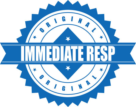 Rubber stamp shows immediate response on official document seal